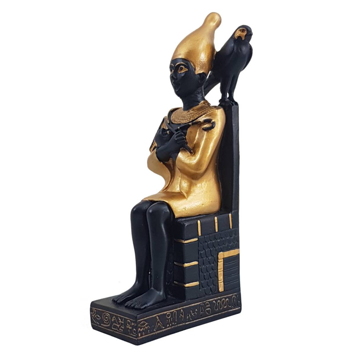 Ägyptischer Gott Osiris sitzend auf Thron 18cm | eBay